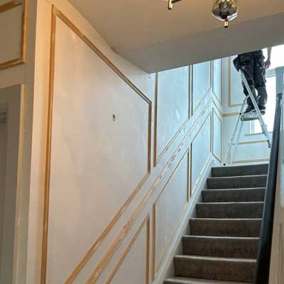 Interior: The walls were painted in the warm and refined tone…